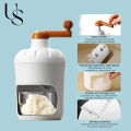 US Dealz Manual Ice Crusher, Portable Shaved Ice Machine with Ice Box, Hand Ice Crusher, Built-in Spring Ice Compressor, High Capacity and Easy to Clean, for Home, Office, Kitchen. 