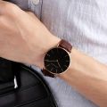 Hannah Martin Men's Watch, Ultra-thin 6.9mm Simple Dial Japanese Movement Fashion Business Quartz Watch, Ideal choice for Gifts. 