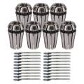 QUANBU 7Pcs 1-7mm ER11 Collet Chuck Tool Bits Holder Spring Collet with 20Pcs Jigsaw Blade T101AO T-Shank Multi Jig Saw Blades. 