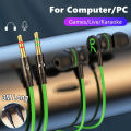3m/118 Inch Long Wired Earphones Computer Headsets For PC Earbuds 3.5mm Audio Mic Dual Jack Headphones With Cables Gaming Headset For Desktop Computer. 