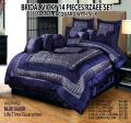 Bridal Vicky 14 piece Razai set velvet fabric 1 bedsheet 1 razai 4 pillow covers. 