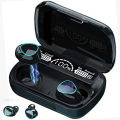 High Quality M10 - F9 Pro Universal Wireless Earbuds Bluetooth 5.1 Power Bank Charging Box in Ear Earphones True Stereo Sports Headphones Waterproof Headsets Microphone Premium Deep Bass Sound V5.1 Headphones LED Display Wireless Earphones. 