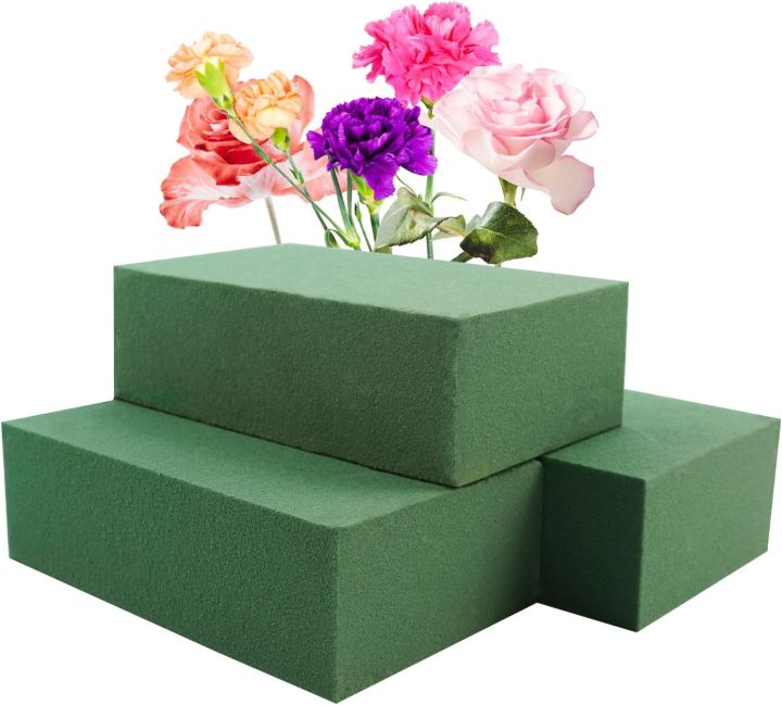 Floral Foam Blocks,Green Wet Dry Flower Foam Plant Foam for Fresh & Artificial Flower Arrangements for flower baskets, centerpieces, wedding, cemetery flower boxes, baby shower