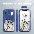 Jizetin for Infinix Smart 5 / Hot 10 Lite Back Cover BTS Handsome Boys Team Liquid Silicone Phone Case Soft Full Camera Protect Phone Cases. 