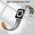 GEAK Leather Smartwatch Straps Band Compatible with Apple Watch Bands 42mm/ 44mm/ 45mm/ 49mm Men or Women, Top Grain Genuine Leather Strap Wristband for iWatch Series 9 8 7 6 5 4 3 2 1 SE Ultra 2 Ultra. 