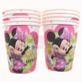 Minnie Mouse Theme Paper Cups - Paper Cups - Pink Color - Pack Of 10. 