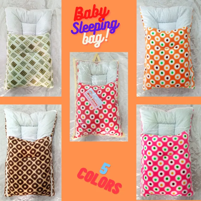 New%20Born%20Baby%20Sleeping%20Bag,%20Flees%20Winter%20Cap%20Set%20Multicolor%20-%20Image%203