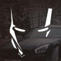 Iron Man Car Sticker Reflective Silhouette Edition Hollow Engraving. 
