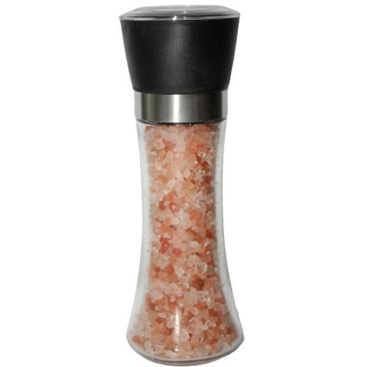 Best Quality Imported Black Glass Grinder for Himalayan Pink Salt & Pepper 225 Gram filling capacity