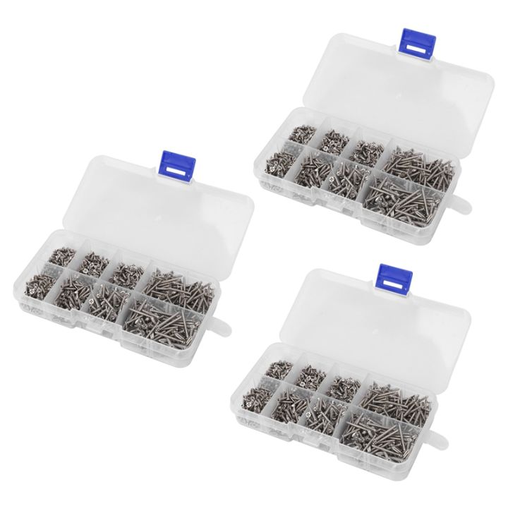 800Pcs Self Tapping Screw Kit Lock Nut Wood Thread Screw Sets M2