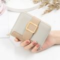Small Leather Women Wallet Fashion Luxury Short Mini Wallets for Woman Designer Coin Purse Female Clutch Bag Card Holder Caibu. 