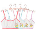 Pack Of 4 Teenage Girls Wrapped Chest Underwear Training Bras Tube Top Camisole Soft Cotton Girl Clothes Breathable Cute Teenagers Underwear Bra. 
