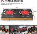 Silver Crest Double Burner Electric Stove model SC-703 7000W – Infrared Ceramic Hot Plate, Induction Cooker with Touch Controls, Reliable Temperature Regulation, Smart and Energy-Efficient Cooking, Safe and Easy to Maintain (BLACK). 