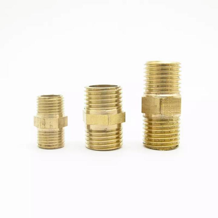 Brass Pipe Hex Nipple Fitting Quick Coupler Adapter 1/8 1/4 3/8 1/2 3/4 1 BSP