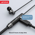 100% Original Lenovo HE05 Neckband Bluethooth Earphone True Wireless Headphone Music Headset Noise Cancelling with Microphone. 