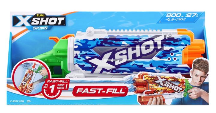 X-SHOT Fast Fill Skins Water Gun Pump Action Blue