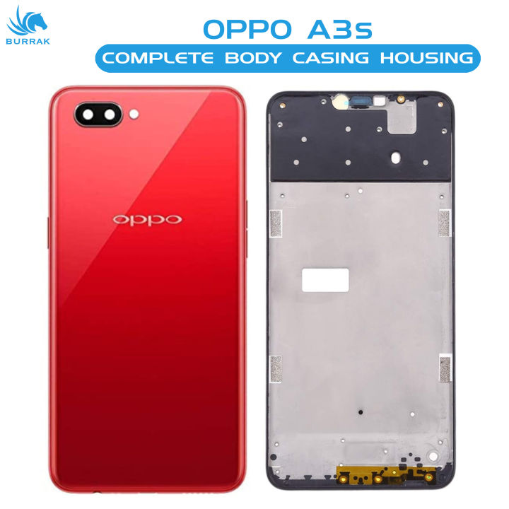 Oppo%20A3s%20Housing%20Middle%20Frame%20With%20Side%20Button%20and%20Camera%20Lens%20Complete%20Body%20Casing%20Replacement%20For%C2%A0A3s%20-%20Red%20-%20Image%202