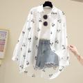 Mickey Mouse Blouse Ladies Long Sleeve Women Shirt Beach Shirts Kawaii Cartoon Summer Disney Clothes Cover-Up Top Casual. 