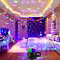 New Party Lights, Strobe Lights for Parties, Sound Activated Disco Ball Projector Lights with Bluetooth Speaker, RGB Colors Changing Disco DJ Lights for Home Party Room Dance Club Xmas Birthday Wedding Show decoration - with Bluetooth Speaker. 