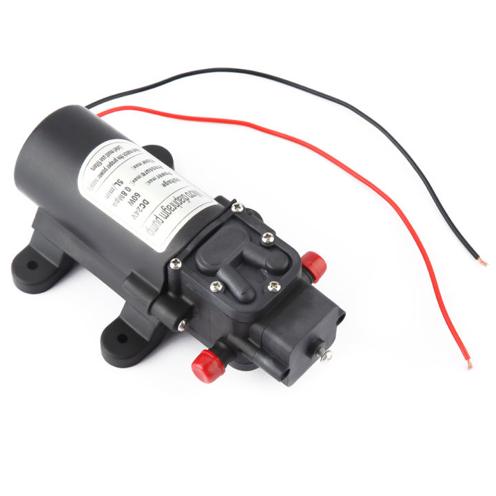 24V 60W Mini Electric Water Pump 5L/m Flow Micro Diaphragm Pump 1.5m Suction