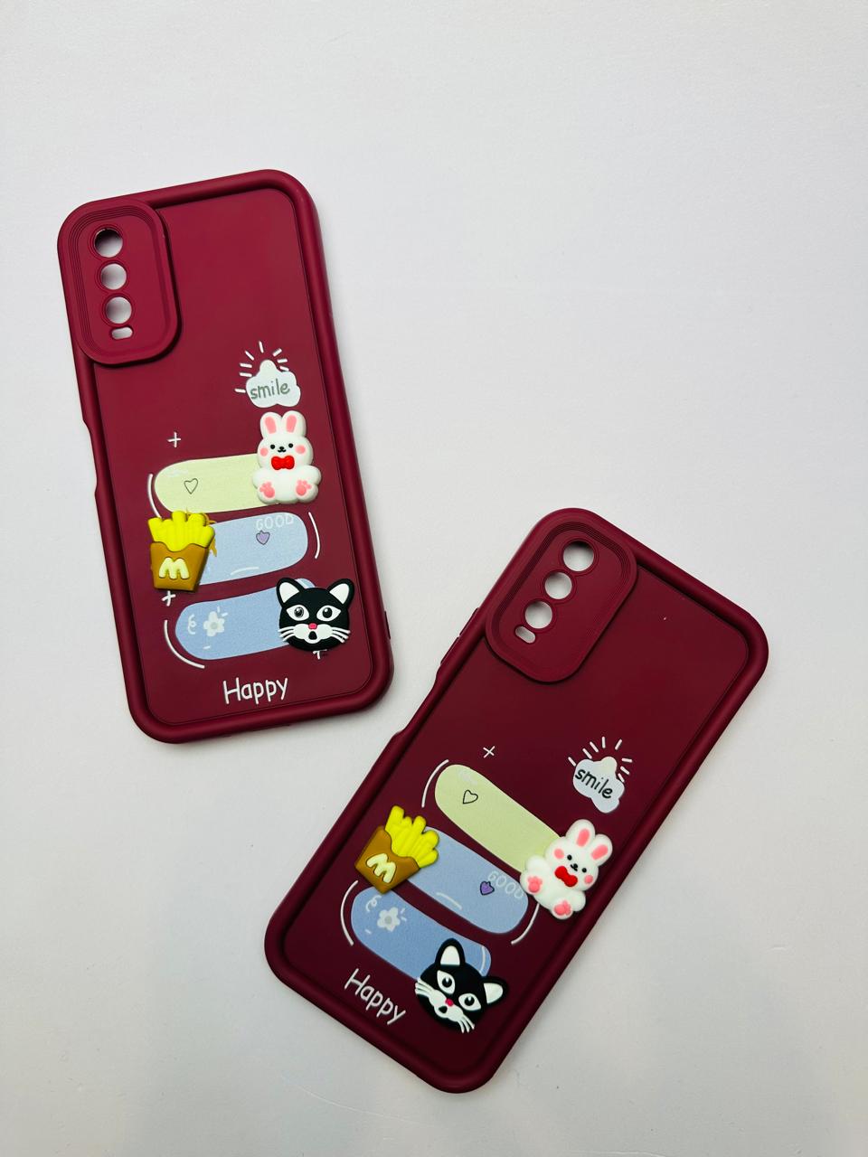 Lahore Mobile Case 3D Doll Luxury Back Cover for Vivo Y20, Y12A, Y12S, Y20i, Y20S, Y20 2021 Soft Silicone Protective Case for Girls, Shock Absorption, Precise Cutouts, Cute and Stylish Design 4