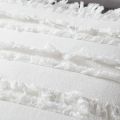 Bed Pillow Cover White 2 Pcs Cotton Decorative Lattice Pattern Pillow Cushions Super Soft 19 x 29 Inch. 