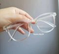 Transparent Glasses White For Men/Women/Boys/ Girls Lightweight Beautiful Square Shape. 