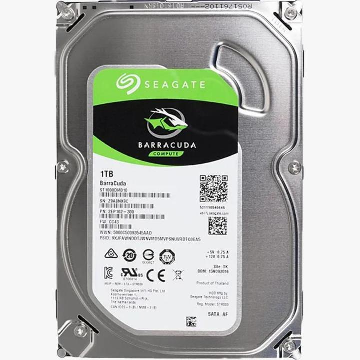 Seagate 1 TB Internal HDD Hard Disk Drive ( HDD ) BarraCuda Compute ST1000DM010 1TB 3.5" SATA 7200 RPM