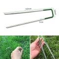 20Pcs/Set Artificial Grass Turf U Pins Fastening Lawn Tent Pegs Staple Outdoor Heavy Duty Gardening Accessories. 
