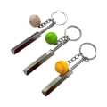 Cricket Bat & Ball Keychain - Metal Keychain - Bike Keychain - Car Keychain by Nationwide Traders. 