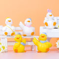 Momo Little Yellow Duck Mini Desktop Creative Cute Cartoon Doll Gift Girl Heart Car Ornament. 
