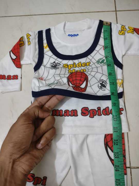 Spider man Infant Baby Baba, Clothes (Double Layer Shirt), Pajama For NewBorn Suit Spiderman New Born Dress Summer Suit for (0-3 months)