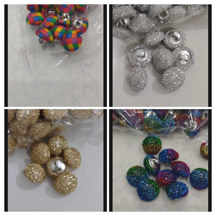 Cloth Buttons for Shirts, Dresses (24 Pieces), Shinny & Multy Shades