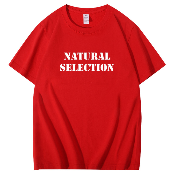Classic t shirt for men Natural Selection Columbine men's short sleeve t-shirt Tees Shirt Cotton T Shirts Summer Men's clothing