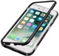 Apple iphone 6s Plus Magnetic Adsorption Case Metal Frame Tempered Glass Back with Built-in Magnet Cover. 
