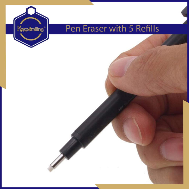 Keep%20Smiling%20STL%20Eraser%20Pen%20with%205%20Extra%20Refills%20Specific%20for%20Fine%20Arts%20Design%20Pen%20type%20clutch%20eraser%20Macaron%20Eraser%203.8mm%20Tombow%20Mono%20sketching%20eraser%20PVC%20Free%20Eraser%20round%20refillable%20precision%20Sketch%20Click%20Eraser%20-%20Image%205