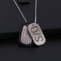 Anime Gangsta Necklace So Ao S5 Dog Tag Stainless Steel Metal Bead Chain Pendant Women Necklaces Jewelry. 