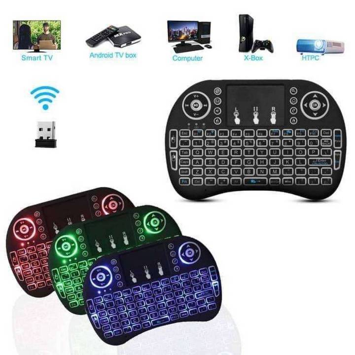 Mini Touch Pad Rf 500 Wireless With 3 Colour Backlight Keyboard Mouse