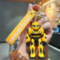 Cartoon Movie Transformer Key Chain Optimus Prime bumblebee robot Key Chains Silicone Car Key Chain Bag Pendant Keyring Friends. 