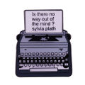 Hard Enamel Pins I Think I Made You Up Inside My Head I am I am...-Sylvia Plath Mad Girl's Love Song Poem Lapel Jewelry Gifts. 