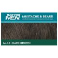 Just_For Men Mustache & Beard Coloring for Gray Hair, M-45 Dark Brown. 