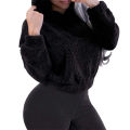 Winter Korean Fashion Bear Ears Cute Loose Hoodie Fluffy Hooded Warm Sweatshirt Long Sleeve Top Solid Pullover Clothes For Women. 