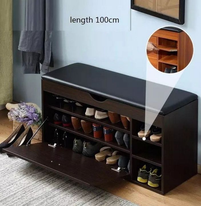 HomeBliss Premium Quality Entrance Wooden Shoes organizer Shoes