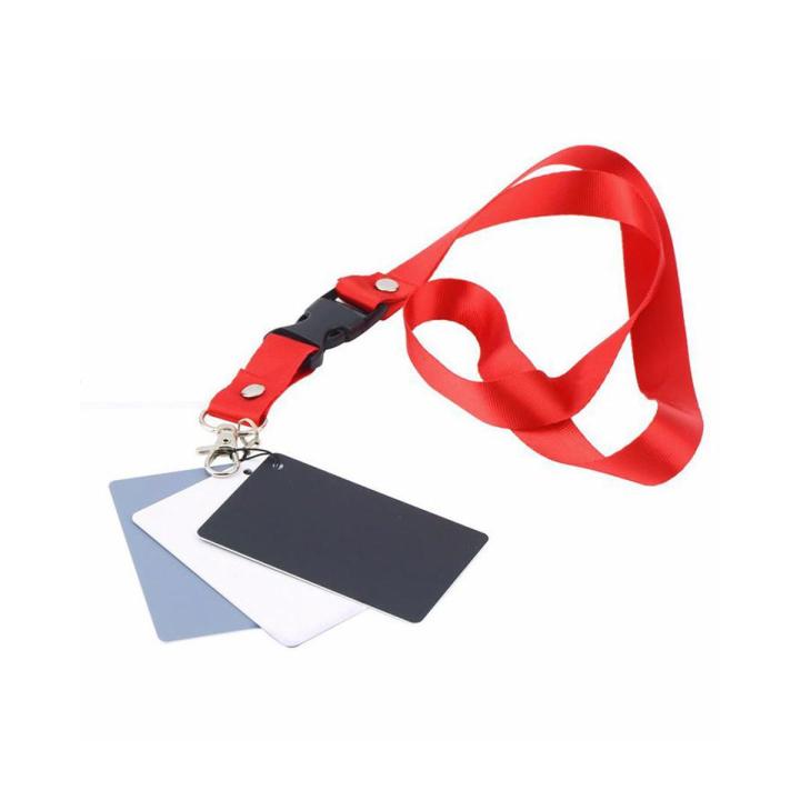 White Balance Cards For DSLR Camera - White, Grey & Black