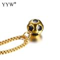 Trendy Football Link Chain Soccer Necklace Pendant Gold Silver Color Sport Ball Jewelry Men Boy Children Pendant. 