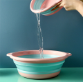 1 PCS Silicone Foldable Wash Basin Travel Portable Basin Collapsible Bucket For Home Bathroom Washbowl Hanging Bath Basins. 
