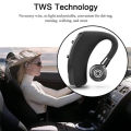New V9 Single Wireless Bluetooth Earphone with Mic Handsfree Earbuds Stereo Headphones Business In ear Headsets Black. 