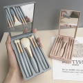 RUKI Window Mirror 5 PCS Makeup Brushes Set Soft, Eyeshadow Contour, Concealer, Brush, Foundation Beauty Cosmetic Makeup Brushes Tools. 