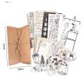 Scrapbook Sticker Set Vintage Aesthetic Scrapbook Stickers Set Exquisite Patterns for Diy Journaling Scrapbooking Multi-use Supplies Kit Scrapbook Paper Stickers. 