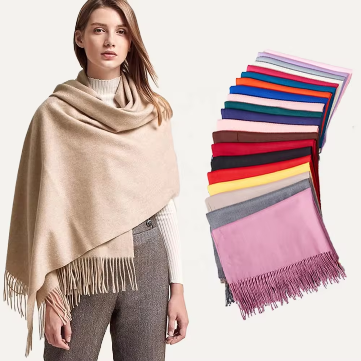 🧣 Premium Feel Pashmina Scarf Shawl – Soft Winter Wrap for Women ...